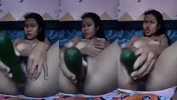ABG Sange Berat Colmek Pakai Timun Gede Liar